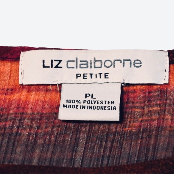 Liz Claiborne Petite Sheer Orange Tunic - Picture 6 of 6